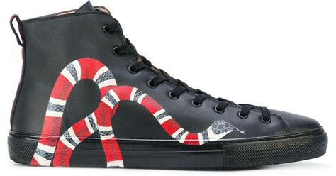 gucci snake shoes black|gucci snake high top sneakers.